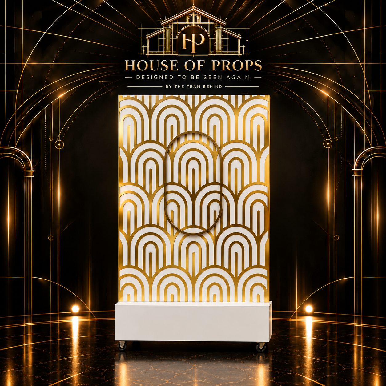 Art Deco Display Wall — Backdrops & Arches available to rent from House of Props NY