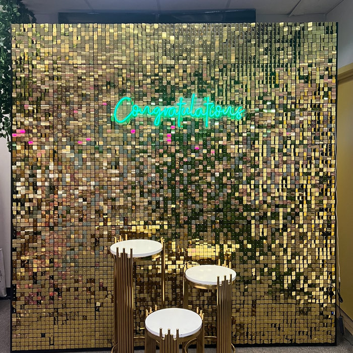 Backdrop Wall Shimmer Gold 8x8ft