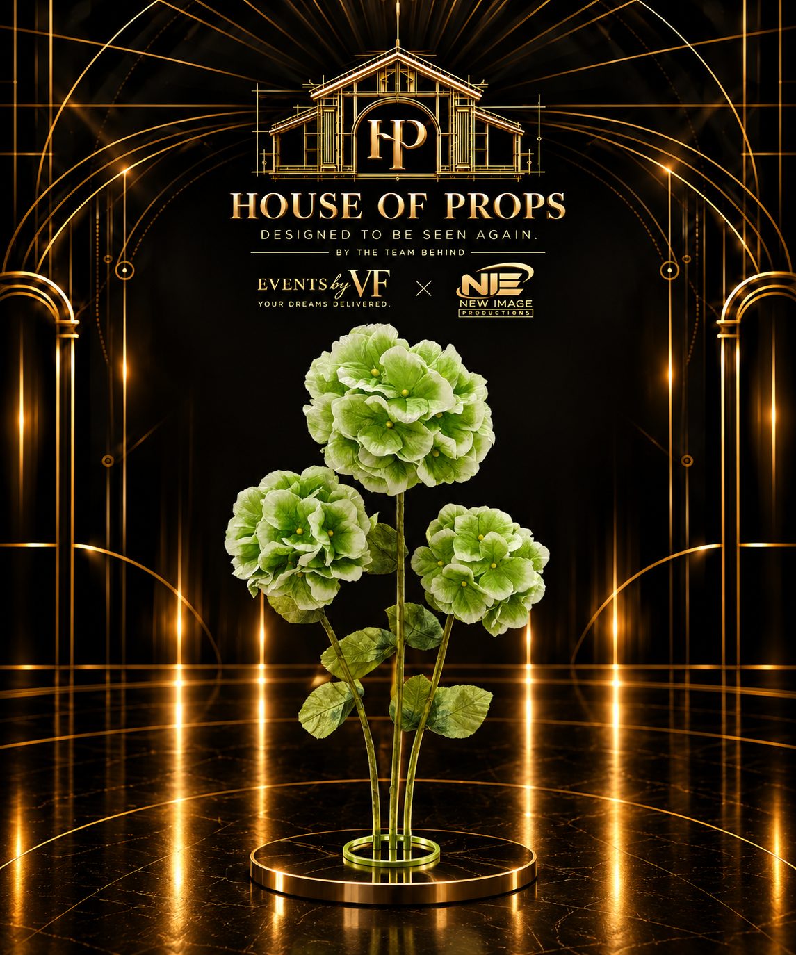 Giant Artificial Hydrangea Flower Set — Large Installations available to rent from House of Props NY