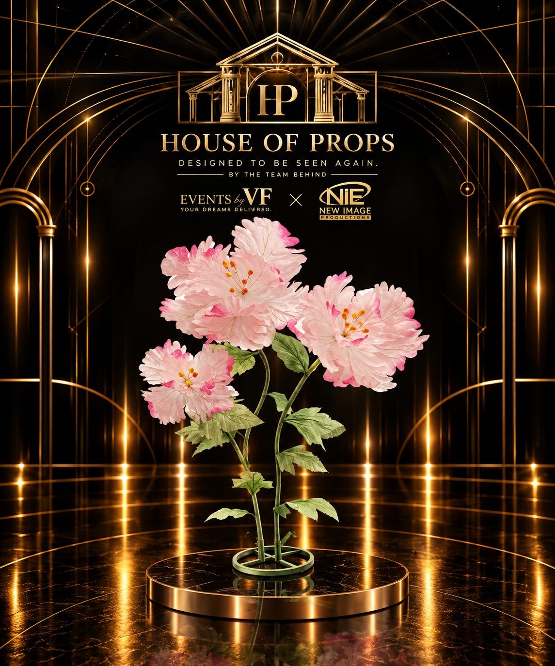 Giant Artificial Paper Fake Flowers — Large Installations available to rent from House of Props NY