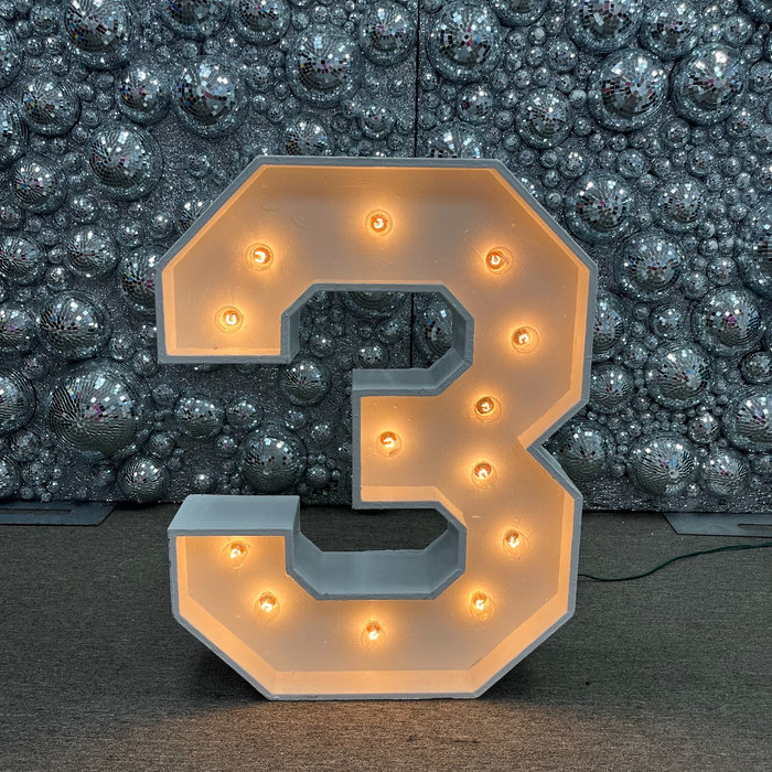 Marquee 3 3ft Number