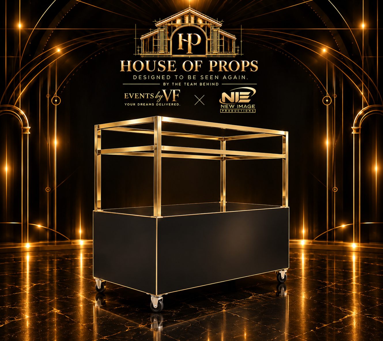 Mobile Event Bar — Tables & Display available to rent from House of Props NY
