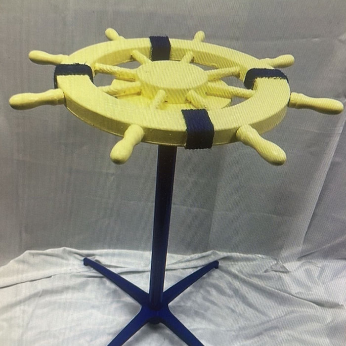 Nautical Ship Wheel Cocktail Table
